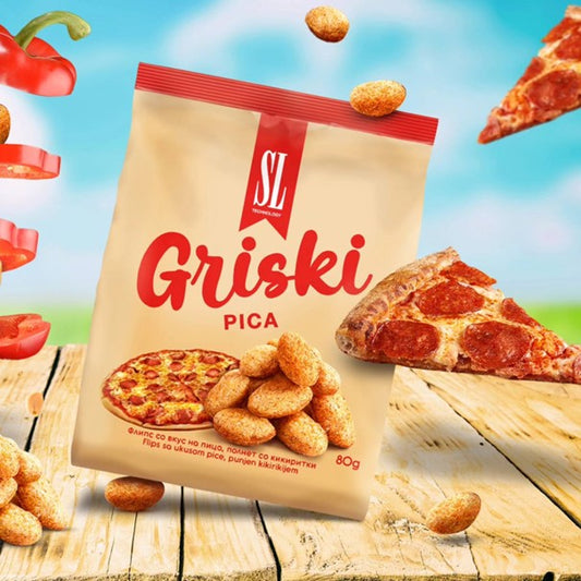 Pizzás Griski Snack földimogyoró töltelékkel